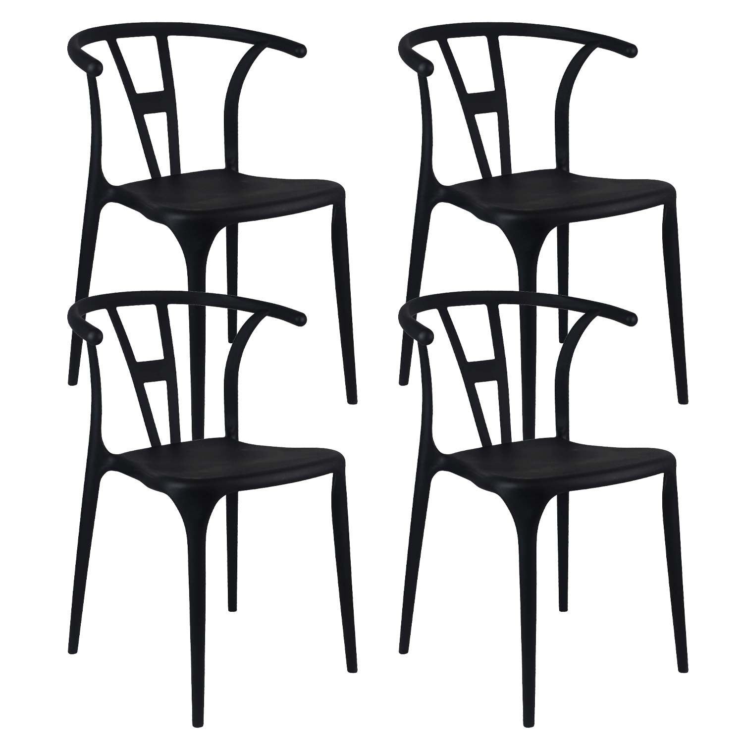 Pack 4 Sillas de Exterior Apilables Scarlett 75x52x49,5cm Thinia Home Sillas y Sillones de Exterior 1